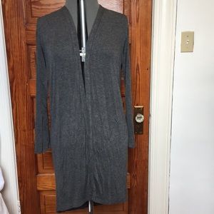 Charcoal Heather Long Sleeve Cardigan